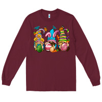 Burgundy Easter gnomies Easter Day Long Sleeve Tee - Neo Western