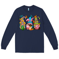 Navy Easter gnomies Easter Day Long Sleeve Tee - Neo Western