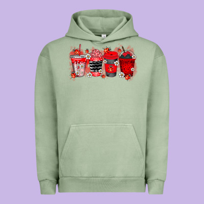 Lady Bug Drink Urban Hoodie Designed By Racoondesign