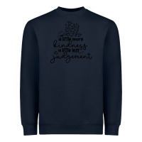 Navy kindness Heavyweight Sweatshirt - Unal Design