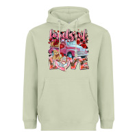 Matcha loads of love valentines day truck Heavyweight Hoodie - NancyCooperArtShop