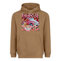 Toasted Coconut loads of love valentines day truck Heavyweight Hoodie - NancyCooperArtShop