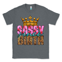 Charcoal Heather sassy since birth Classic Tee - HRA Design Shop