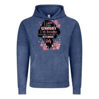 Vintage Denim i love the woman ive become Vintage Hoodie - MaliasSmallBusiness