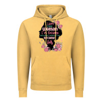 Vintage Mustard i love the woman ive become Vintage Hoodie - MaliasSmallBusiness