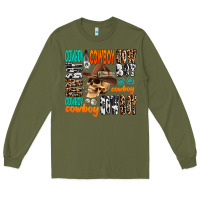 Army Green cowboy Long Sleeve Tee - AdoDesignShop