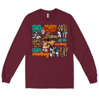 Burgundy cowboy Long Sleeve Tee - AdoDesignShop