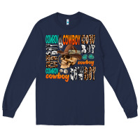 Navy cowboy Long Sleeve Tee - AdoDesignShop