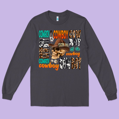 Cowboy Long Sleeve Tee Designed By Adodesignshop