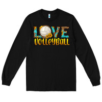 Black love volleyball Long Sleeve Tee - HRA Design Shop