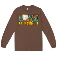Chestnut love volleyball Long Sleeve Tee - HRA Design Shop