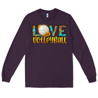 Plum love volleyball Long Sleeve Tee - HRA Design Shop