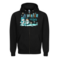 Black winter vibes Zipper Hoodie - AdoDesignShop