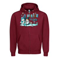 Burgundy winter vibes Zipper Hoodie - AdoDesignShop