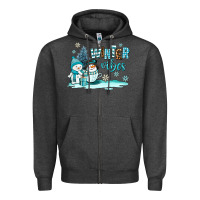 Charcoal Heather winter vibes Zipper Hoodie - AdoDesignShop