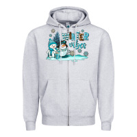 Heather Grey winter vibes Zipper Hoodie - AdoDesignShop
