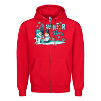 Red winter vibes Zipper Hoodie - AdoDesignShop