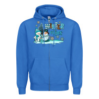 True Royal winter vibes Zipper Hoodie - AdoDesignShop