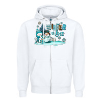 White winter vibes Zipper Hoodie - AdoDesignShop