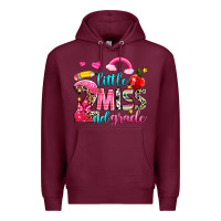 Burgundy little miss second grade Premium Hoodie - NancyCooperArtShop