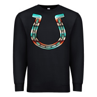 Black serape turquoise horseshoe Premium Sweatshirt - Jasminsmagicworld