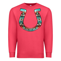 Cardinal serape turquoise horseshoe Premium Sweatshirt - Jasminsmagicworld