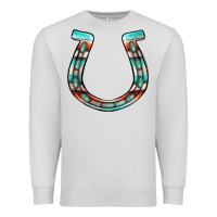 Dove Grey serape turquoise horseshoe Premium Sweatshirt - Jasminsmagicworld