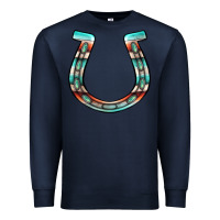 Navy serape turquoise horseshoe Premium Sweatshirt - Jasminsmagicworld