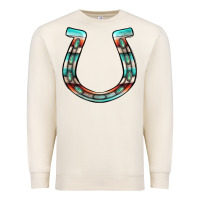 Sandshell serape turquoise horseshoe Premium Sweatshirt - Jasminsmagicworld