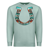Seafoam serape turquoise horseshoe Premium Sweatshirt - Jasminsmagicworld