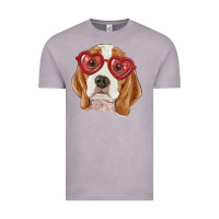 Vintage Zinc Beagle with love glasses Vintage Tee - RanaPortraitStore