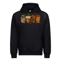 Black leopard and cowhide drink Urban Hoodie - RacoonDesign