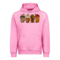 Fuchsia Pink leopard and cowhide drink Urban Hoodie - RacoonDesign