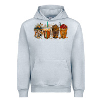 Heather Grey leopard and cowhide drink Urban Hoodie - RacoonDesign