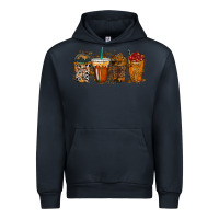 Navy leopard and cowhide drink Urban Hoodie - RacoonDesign