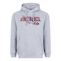 Heather Grey nurse life Heavyweight Hoodie - BarkalooDesign