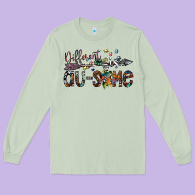 Different Is Au Some Png Long Sleeve Tee Designed By Sublimationcraftshop