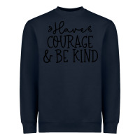 Navy be kind Heavyweight Sweatshirt - Unal Design