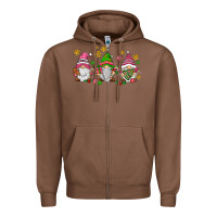 Chestnut pink christmas gnomies Zipper Hoodie - AdoDesignShop