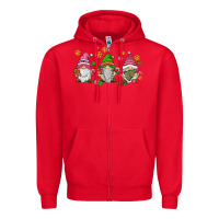 Red pink christmas gnomies Zipper Hoodie - AdoDesignShop