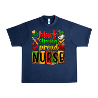 Navy black strong proud nurse Urban Heavy Tee - Zillion Design Studio