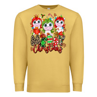Antique Gold Merry Christmas unicorns Premium Sweatshirt - NancyCooperArtShop