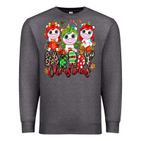 Charcoal Heather Merry Christmas unicorns Premium Sweatshirt - NancyCooperArtShop