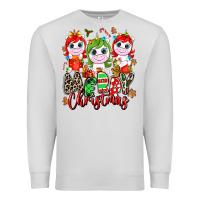 Dove Grey Merry Christmas unicorns Premium Sweatshirt - NancyCooperArtShop