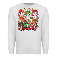 Oatmeal Heather Merry Christmas unicorns Premium Sweatshirt - NancyCooperArtShop