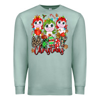 Seafoam Merry Christmas unicorns Premium Sweatshirt - NancyCooperArtShop