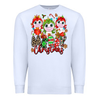 White Merry Christmas unicorns Premium Sweatshirt - NancyCooperArtShop