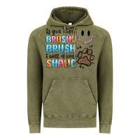 Vintage Olive if you dont brushy brush i will shavey shave Vintage Hoodie - MaliasSmallBusiness