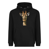 Black giraffe head Heavyweight Hoodie - LillyAllenDesigns