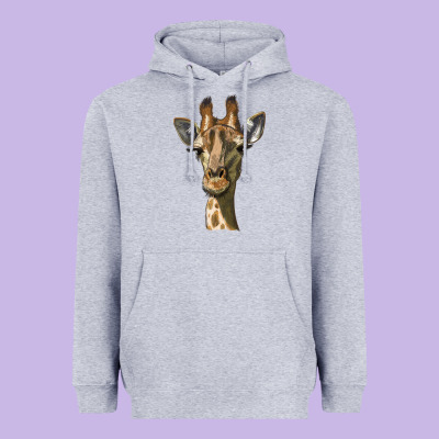 Giraffe Head Heavyweight Hoodie Designed By Lillyallendesigns